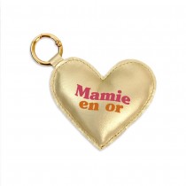 PORTE-CLEFS C?\'UR MAMIE EN OR