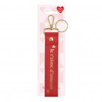 PORTE-CLEFS LANIÈRE JE T\'AIME D\'AMOUR ROUGE