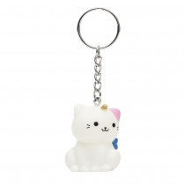 PORTE-CLEFS MÉTAL LUMINEUX ANIMAL KAWAII 5.5X4.4CM