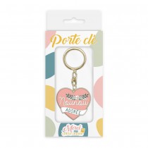 PORTE-CLEFS MÉTAL NOUNOU ROSE