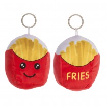 PORTE-CLEFS MÉTAL PELUCHE FAST FOOD 10CM