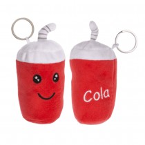 PORTE-CLEFS MÉTAL PELUCHE FAST FOOD 10CM