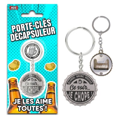 Porte-clés décapsuleur humoristique REF/PCD04 Cadeau festif