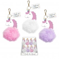 PORTE-CLÉS LICORNE POMPON 15CM