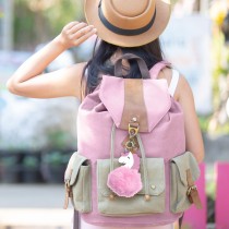 PORTE-CLÉS SAC LICORNE POMPON