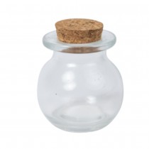 POT À DRAGÉES BOULE BOUCHON LIÈGE 50ML 6X5CM