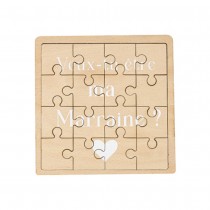 PUZZLE MESSAGE DEMANDE MARRAINE 15CM NATURE