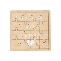 PUZZLE MESSAGE DEMANDE PARRAIN 15CM NATURE