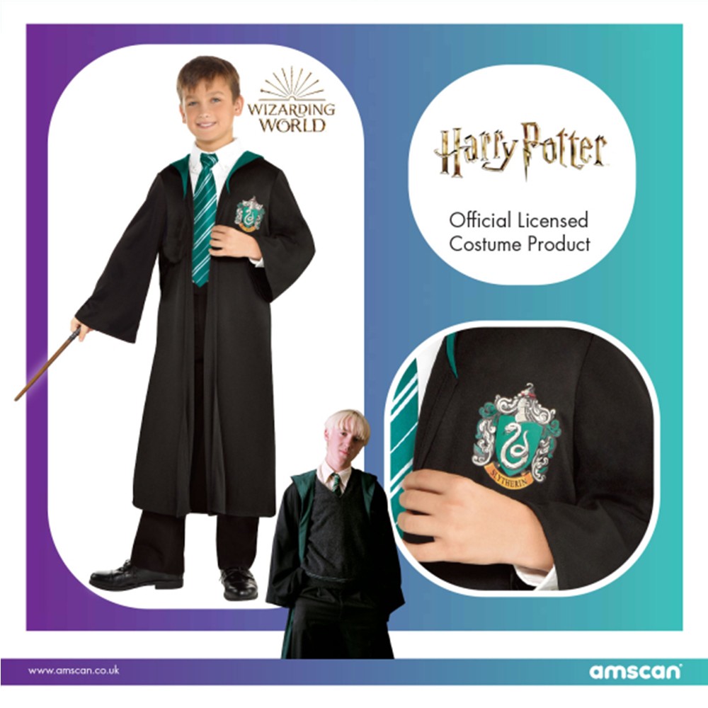 Déguisement enfant Harry Potter Rubie's - 884254 - Robe Serpentard,  Enfants, L (8-10 ans)