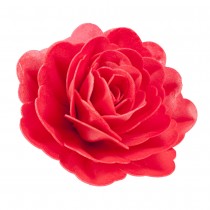 ROSE COMESTIBLE AZYME 12.5CM ROUGE