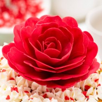 ROSE COMESTIBLE AZYME 12.5CM ROUGE