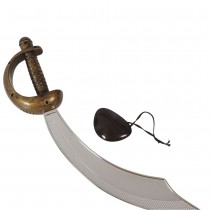 SABRE PLASTIQUE 47CM BANDEAU CACHE-IL PIRATE