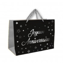 SAC CADEAU 30X25CM ARGENT