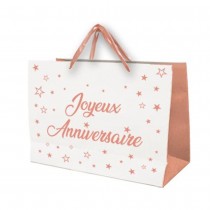 SAC CADEAU 30X25CM ROSE GOLD