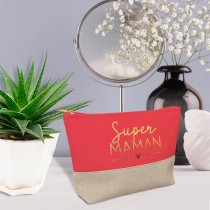 SAC POCHETTE POLYESTER SUPER MAMAN 17X24.5CM