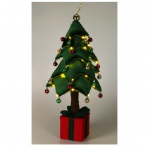 SAPIN DE NOËL LUMINEUX 25 LEDS CADEAU 25X25X70CM