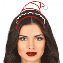 SERRE-TÊTE NOËL FESTIF BONNET MÉTAL STRASS ADULTE