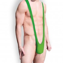 SLIP MANKINI BORAT POLYESTER VERT ADULTE