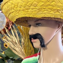 SOMBRERO CHAPEAU DE PAILLE MEXICAIN 45CM JAUNE