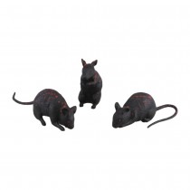 SOURIS DÉCORATIVE PLASTIQUE SANG 12X3.5X8CM NOIR