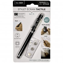 STYLO 4 EN 1 STYLET TACTILE LASER LAMPE LED 13.8CM