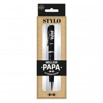 STYLO À BILLE NOIR MEILLEUR PAPA DU MONDE ENTIER