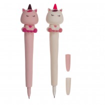 STYLO BILLE ANTI-STRESS LICORNE SEREINE 19CM