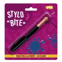 STYLO BILLE FORME PÉNIS 14.5CM NOIR