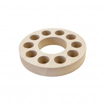 SUPPORT BOIS MDF ROND 10 TUBES À ESSAI 16.2X2.5CM