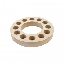 SUPPORT BOIS MDF ROND 12 TUBES À ESSAI 18.6X2.5CM