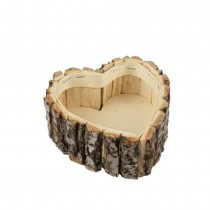 SUPPORT C?\'UR CREUX BOIS ÉCORCE 15X6X15CM NATURE