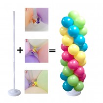 SUPPORTS COLONNE 65 BALLONS AVEC BASE 1.65M BLANC