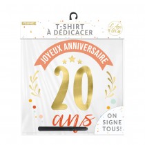 T-SHIRT À DÉDICACER 20ANS ANNIVERSAIRE FEMME L