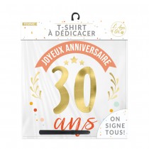 T-SHIRT À DÉDICACER 30ANS ANNIVERSAIRE FEMME L