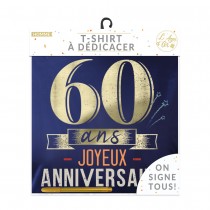 T-SHIRT À DÉDICACER 60ANS ANNIVERSAIRE HOMME XL