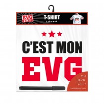 T-SHIRT À DÉDICACER COTON C\'EST MON EVG ADULTE