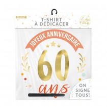 T-SHIRT À DÉDICACER POLYESTER 60ANS FEMME