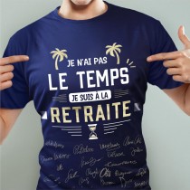 T-SHIRT À DÉDICACER RETRAITE HOMME XL