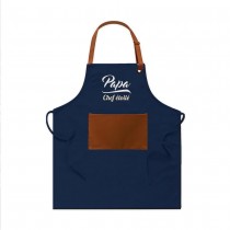 TABLIER CUISINE COTON TERRACOTTA PAPA CHEF ÉTOILÉ