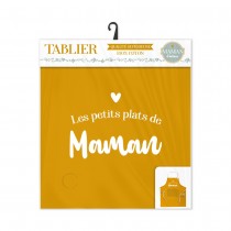 TABLIER CUISINE JAUNE LES PETITS PLATS DE MAMAN