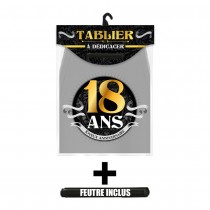 TABLIER DEDICACE 18 ANS HOMME