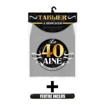 TABLIER DEDICACE 40 AINE HOMME