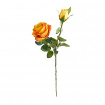 TIGE ARTIFICIELLE ROSE 46CM ORANGE