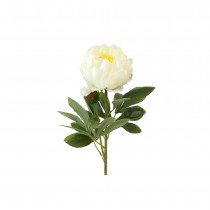 TIGE FLEUR PIVOINE BOUTON ARTIFICIEL 66CM IVOIRE