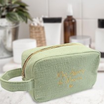 TROUSSE DE TOILETTE COTON MAMAN 9X18X12CM VERT