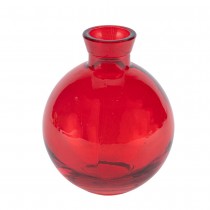 VASE BOULE VERRE BOULE 9X7.5CM 160ML ROUGE