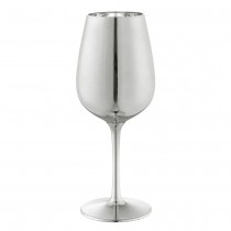 VERRE À PIED PLASTIQUE ARGENTÉ 45CL