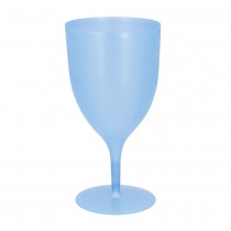 VERRE À PIED RÉUTILISABLE OPAQUE 350ML BLEU