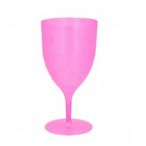 VERRE À PIED RÉUTILISABLE OPAQUE 35CL ROSE